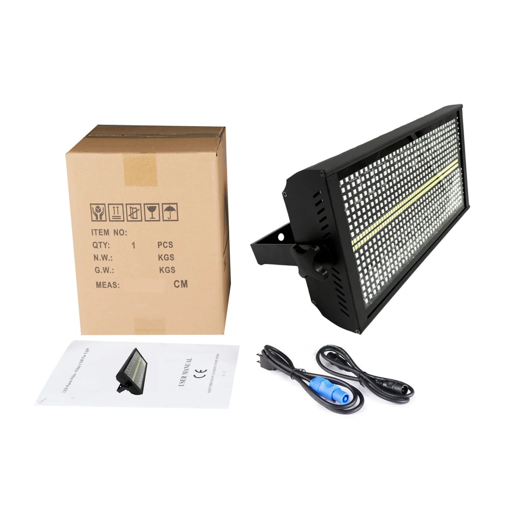 2PCS  200W LED Strobe Light Super Bright RGBW 4in1 48 Partition White 8000K DMX  Dj Wash Bar Strobe Stage Lighting Effects
