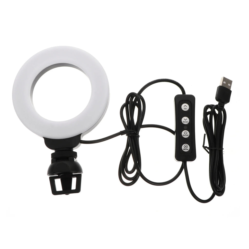 4 Inch LED Ring Light for Video Calls - Adjustable Tone Clip-On Light Tidesmit