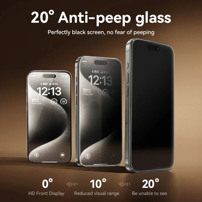 Privacy Screen Protector for iPhone 17 Pro Max - 9H Tempered Anti-Spy Glass Tidesmit