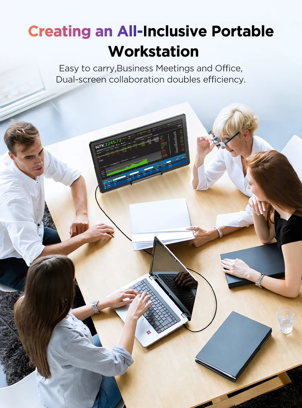UPERFECT Touchscreen Portable Monitor 15.6'' HDR 1080P IPS Raspberry Pi VESA HDMI VGA DVI Industrial Input 2000:1 Contrast Ratio