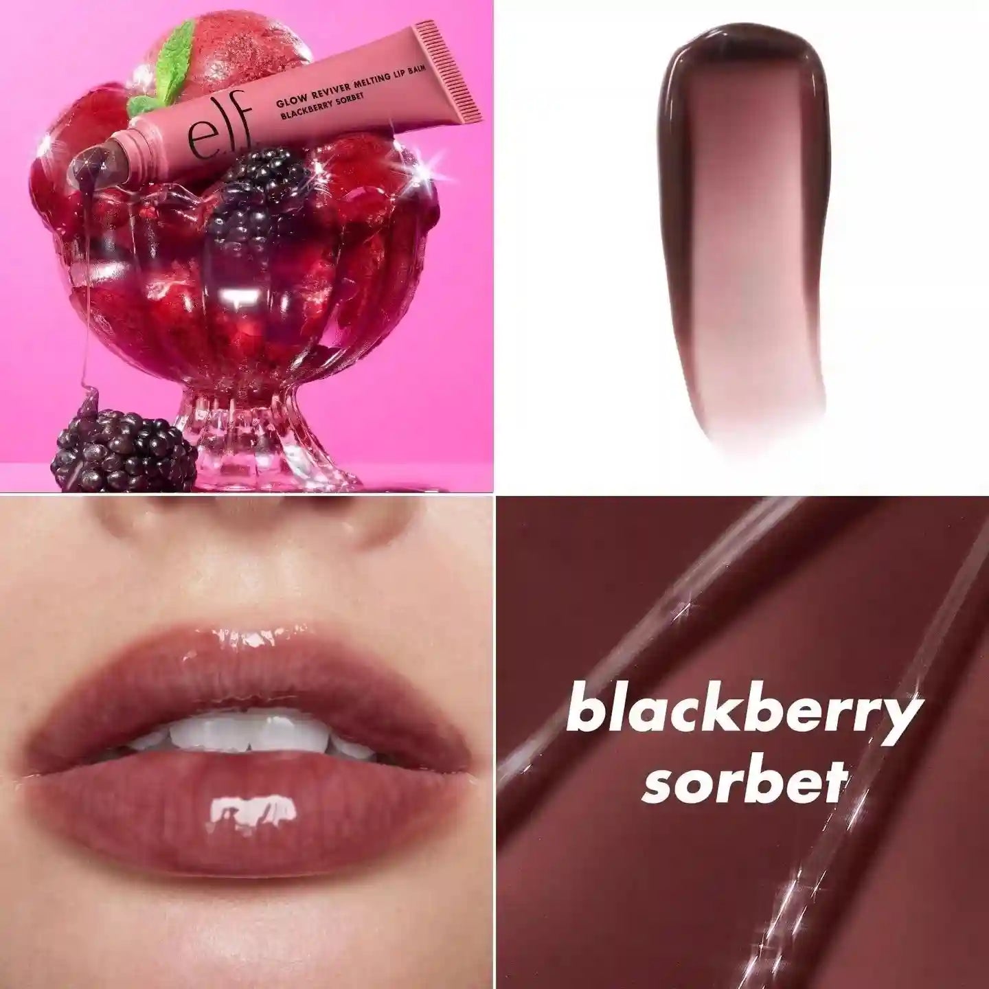 Elf Hydrating Tinted Lip Balm & Plumping Oil - Cruelty-Free Lip Care Lip Care blackberry sorbet Tidesmit