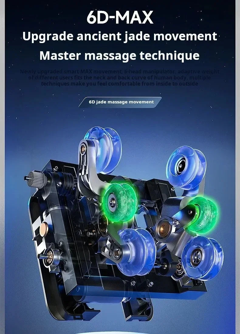 6D Zero Gravity Full Body Shiatsu Massage Chair - Blue Edition Massage Chairs Tidesmit