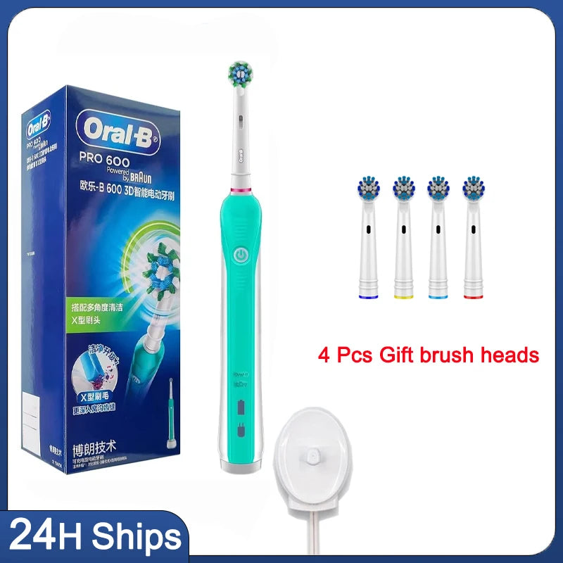 Oral B Sonic Electric Toothbrush Rechargeable 3D Rotating Tooth Brush 14 Days Long Battery Life 2Mins Smart Timer Pro600 Pro1Max