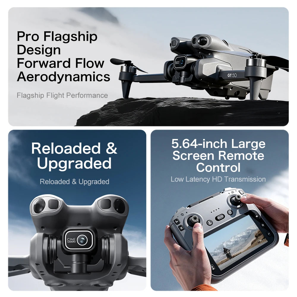 Mini 4K Camera Drone - Foldable GPS Drone with Obstacle Avoidance Tidesmit