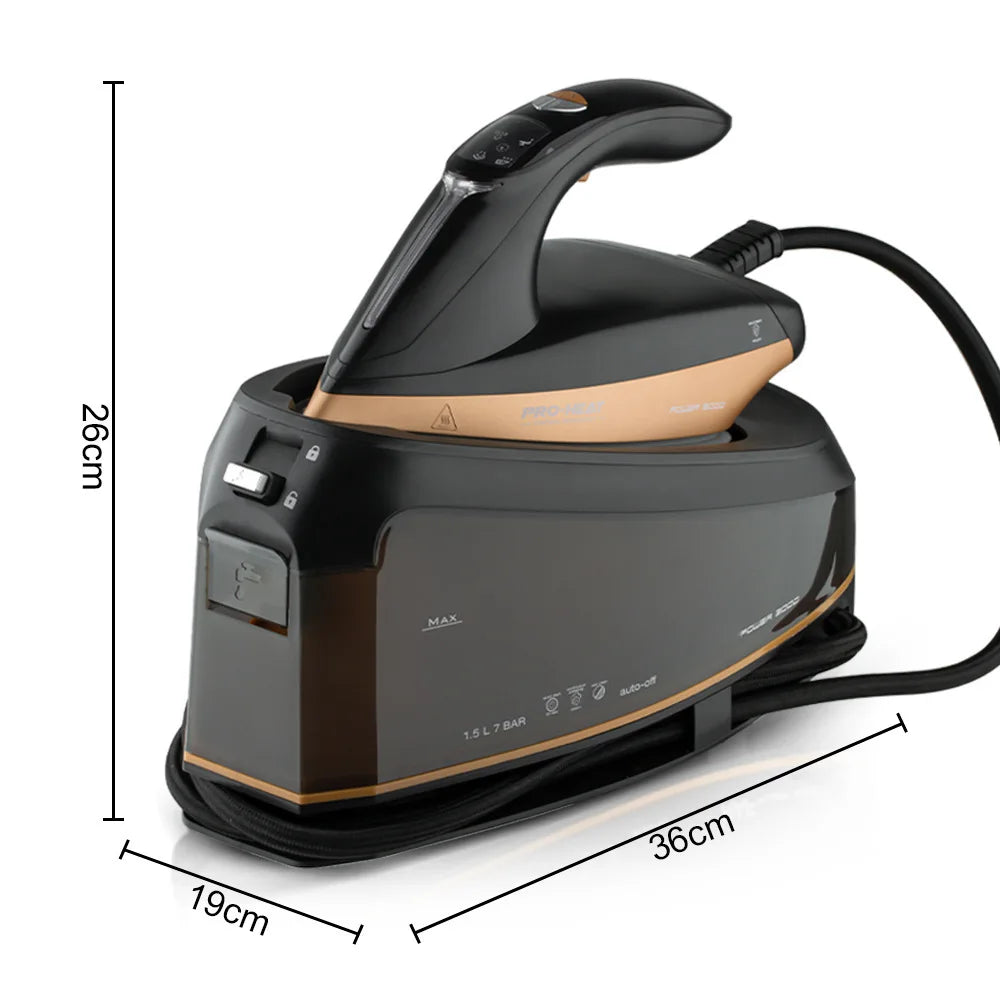 Tidesmit 3000W steam iron featuring ceramic nonstick soleplate and 1.5L tank for efficient clothes pressing