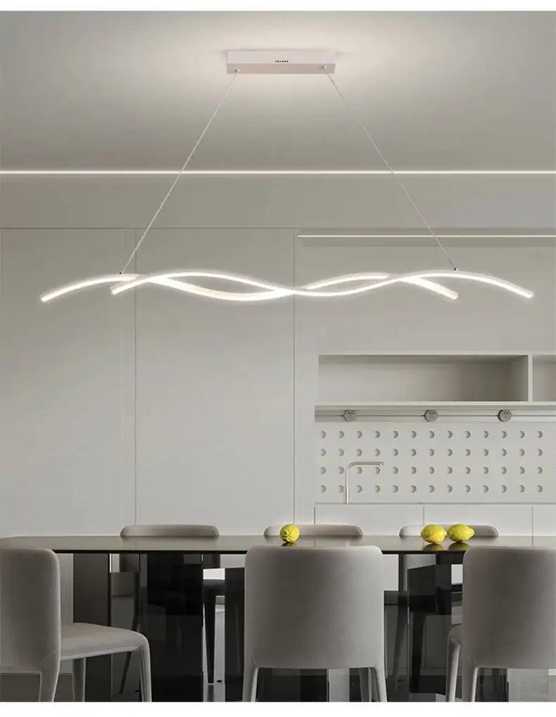 Black White Led Restaurant Pendant Lights Modern Minimalist Hotel Bar Restaurant Chandelier Home Indoor Decoration Lighting Lamp
