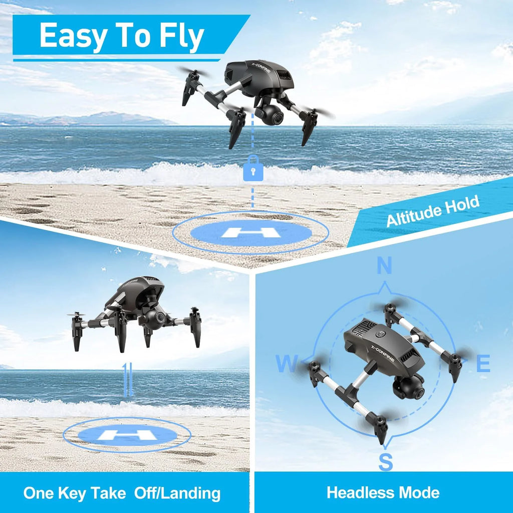 4K Camera Drone with Wide Angle Lens - Foldable V42 Model Tidesmit