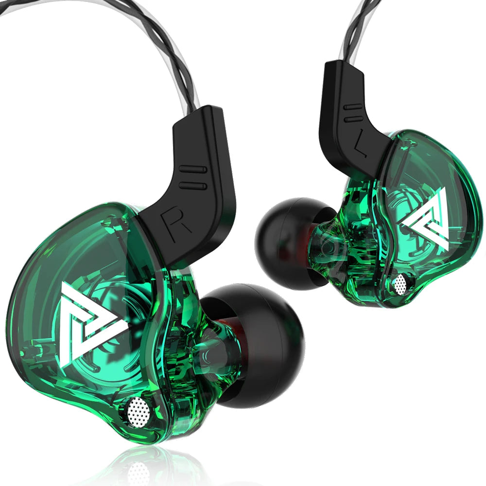 Wired In-Ear Earphones with HiFi Bass and Mic - AK6 Series AK6-Green Tidesmit