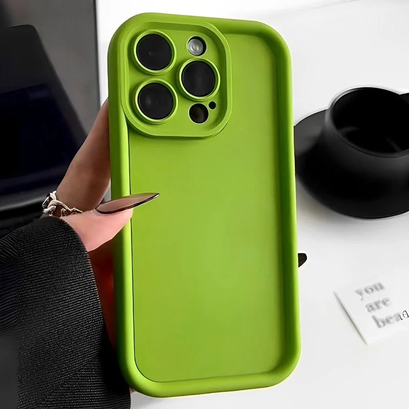 iPhone 17 Shock-Absorbing Soft TPU Silicone Case | Slim Fit Protection Matcha Green Tidesmit