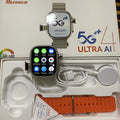 Microwear Ultra Ai4 Smartwatch 5G LTE Full Netcom Smart Watches With 180° Rotary Camera 500+ watchfaces free download GPS WIFI