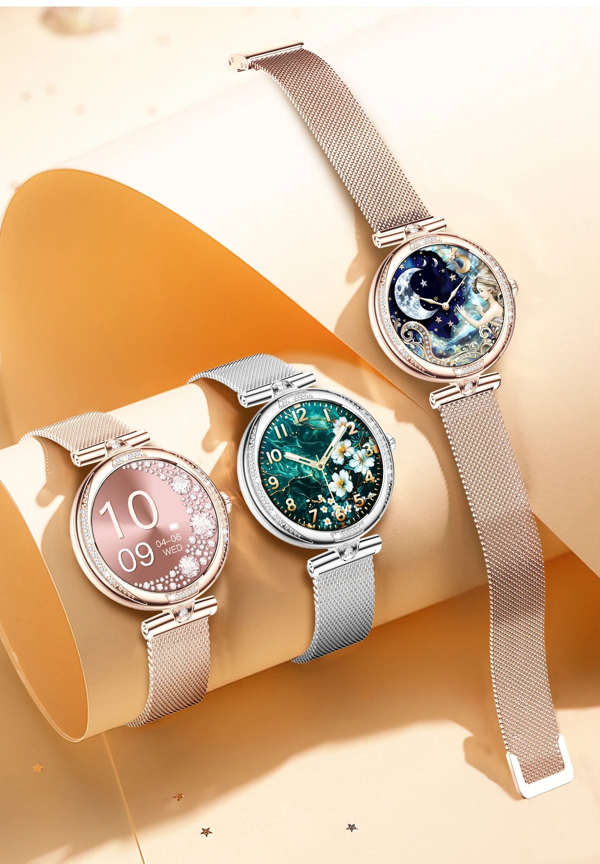 LIGE New Women Smart Watch 1.19 Inch AMOLED Full Touch Screen Sports Fitness Watches Bluetooth Call Digital Smartwatch Lady Gift