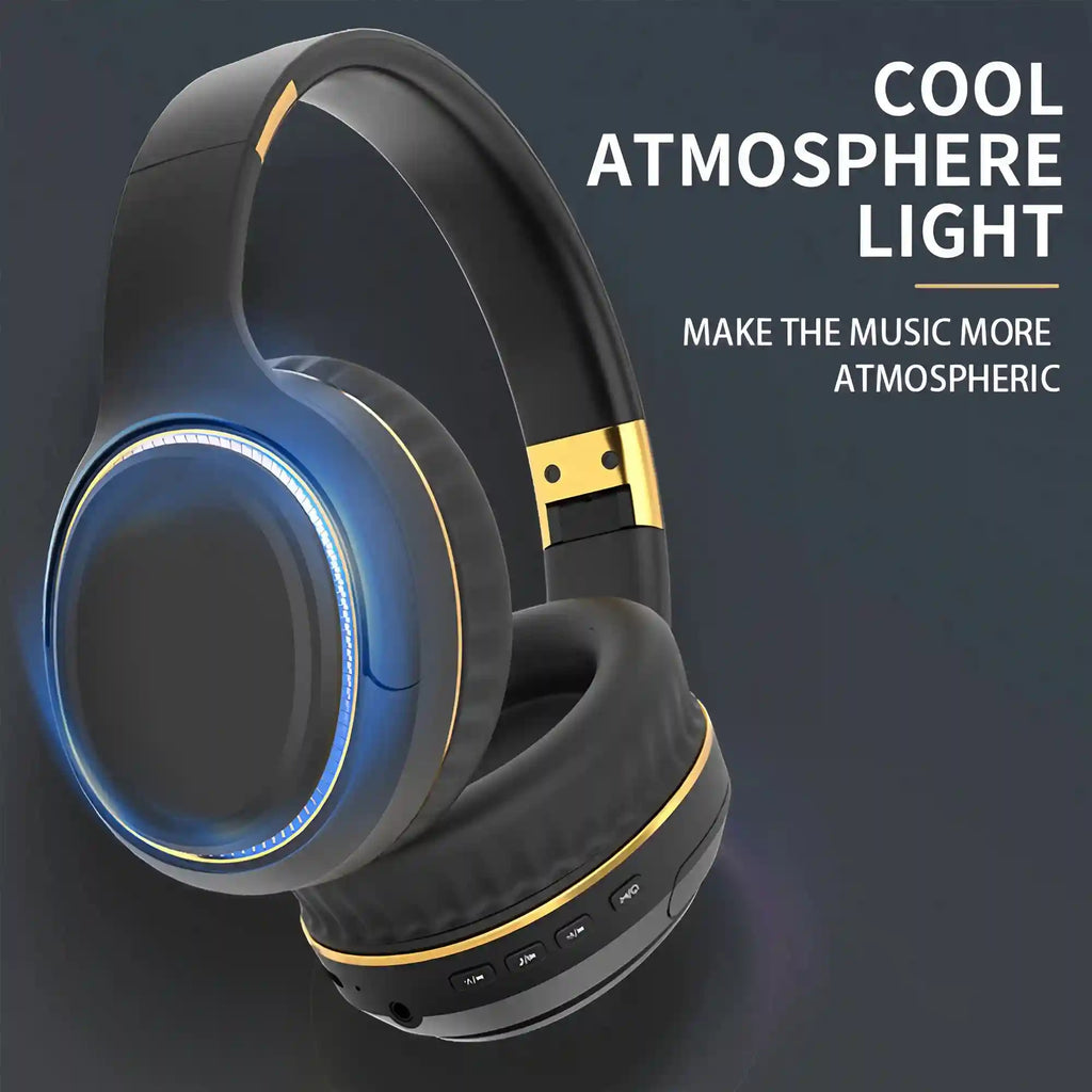 Wireless Foldable Over-Ear Headphones with Active Noise Cancellation Tidesmit