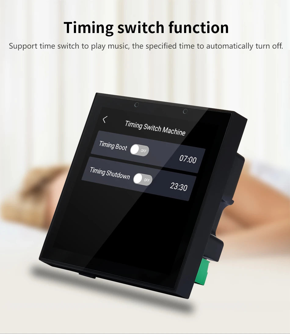 TUYA Smart Home Audio In Wall Amplifier WiFi Bluetooth Music Sound Control Panel Touch Screen Android 11 System Ceiling Speaker