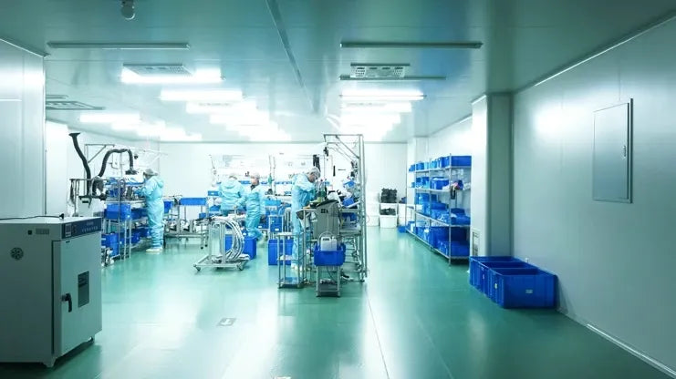 Industrial continuous inkjet printer production line in a clean workshop