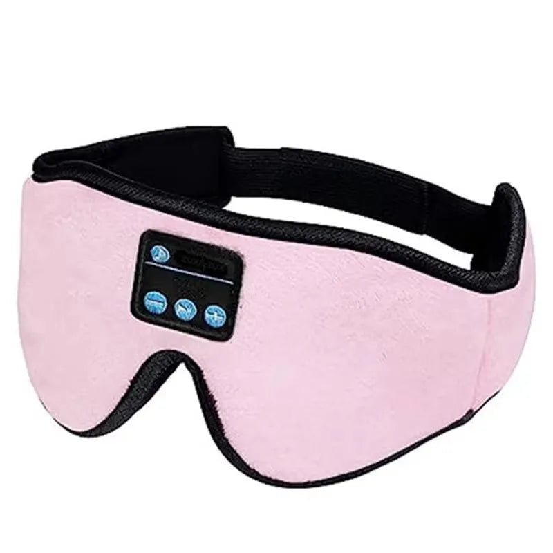 Bluetooth Sleeping Headphones Eye Mask – Soft Wireless Headband for Sleep Pink Tidesmit