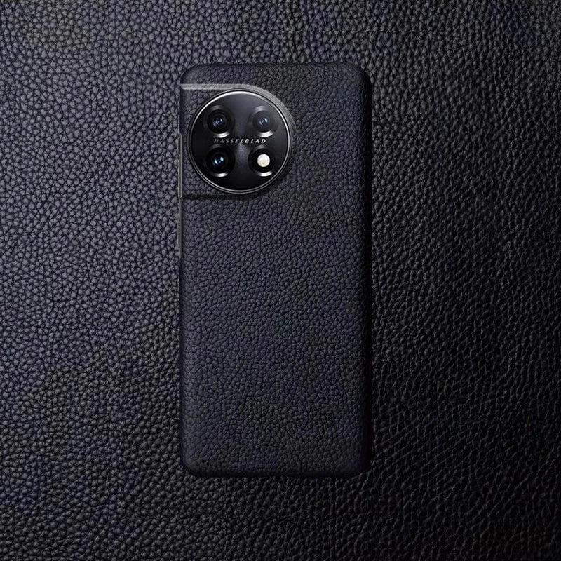 OnePlus 11 Leather Case | Vintage Crazy Horse Genuine Shock-Absorbing Cover Black 159 China Mainland Tidesmit