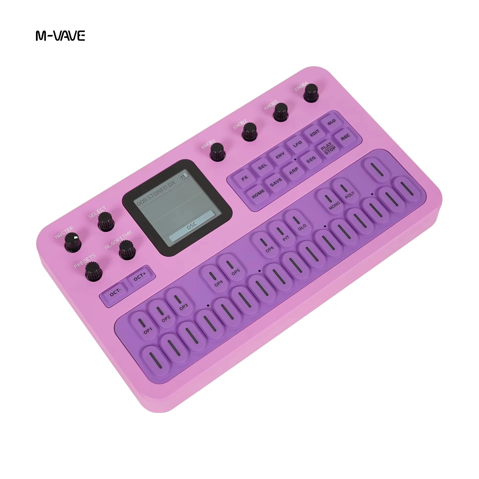 M-Vave Fm-1 Portable Fm Synthesizer Effect Pedal 12h Battery 6-Operator 32-Algorithm 128 Presets Built-In Speaker Bluetooth Midi