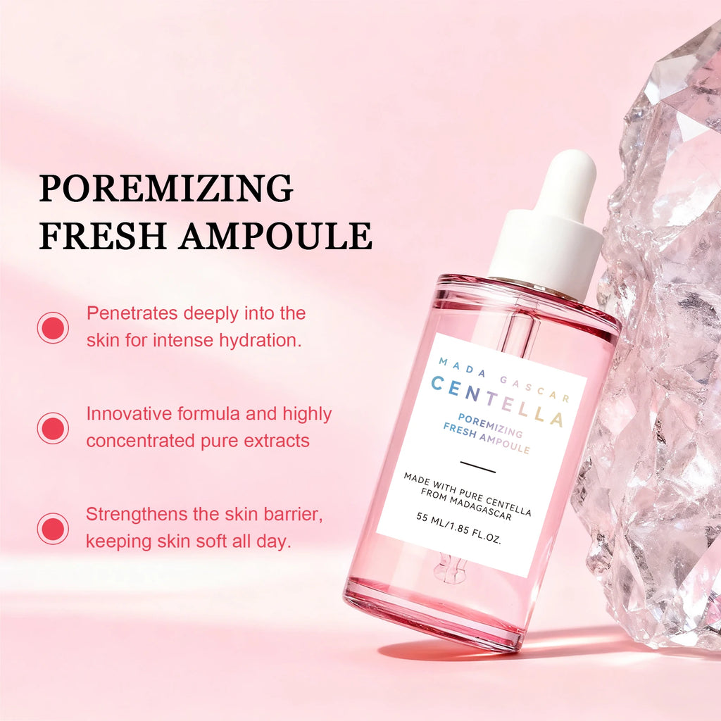 Brightening Centella Niacinamide Serum 55ml - Hydrating Ampoule Soothes Uneven Skin Tone & Boosts Radiance for a Clear Glow.