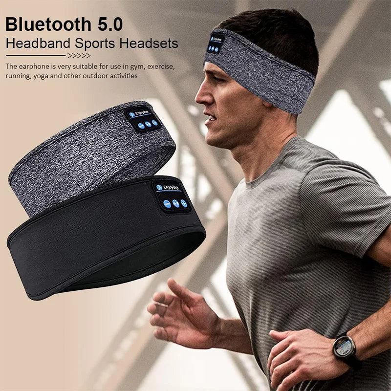 Wireless Sleep Headphones Headband - Soft Elastic Audio for Restful Nights Tidesmit