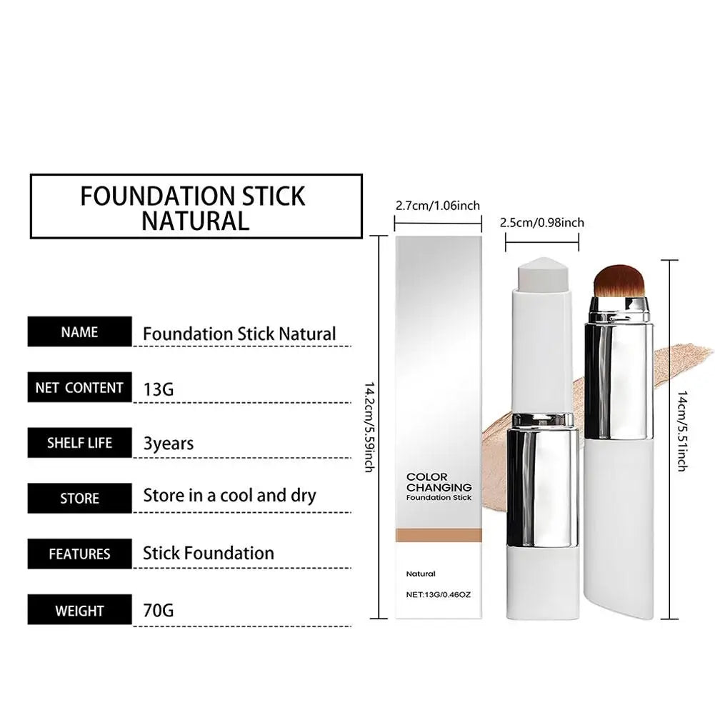 Tidesmit 2-in-1 color-changing foundation stick and brightening concealer liquid for all skin types texture close-up