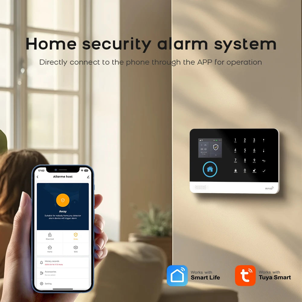 4G WiFi Home Alarm System with Motion Sensors - Smart Security Kit Tidesmit