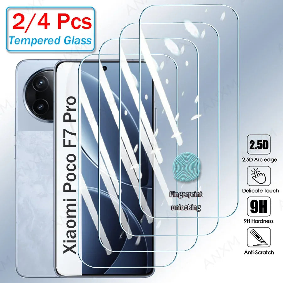 Poco F8 Pro Screen Protector | 9H Hardness HD Tempered Glass Film 2Pcs HD Glass For POCO F8 Ultra Tidesmit