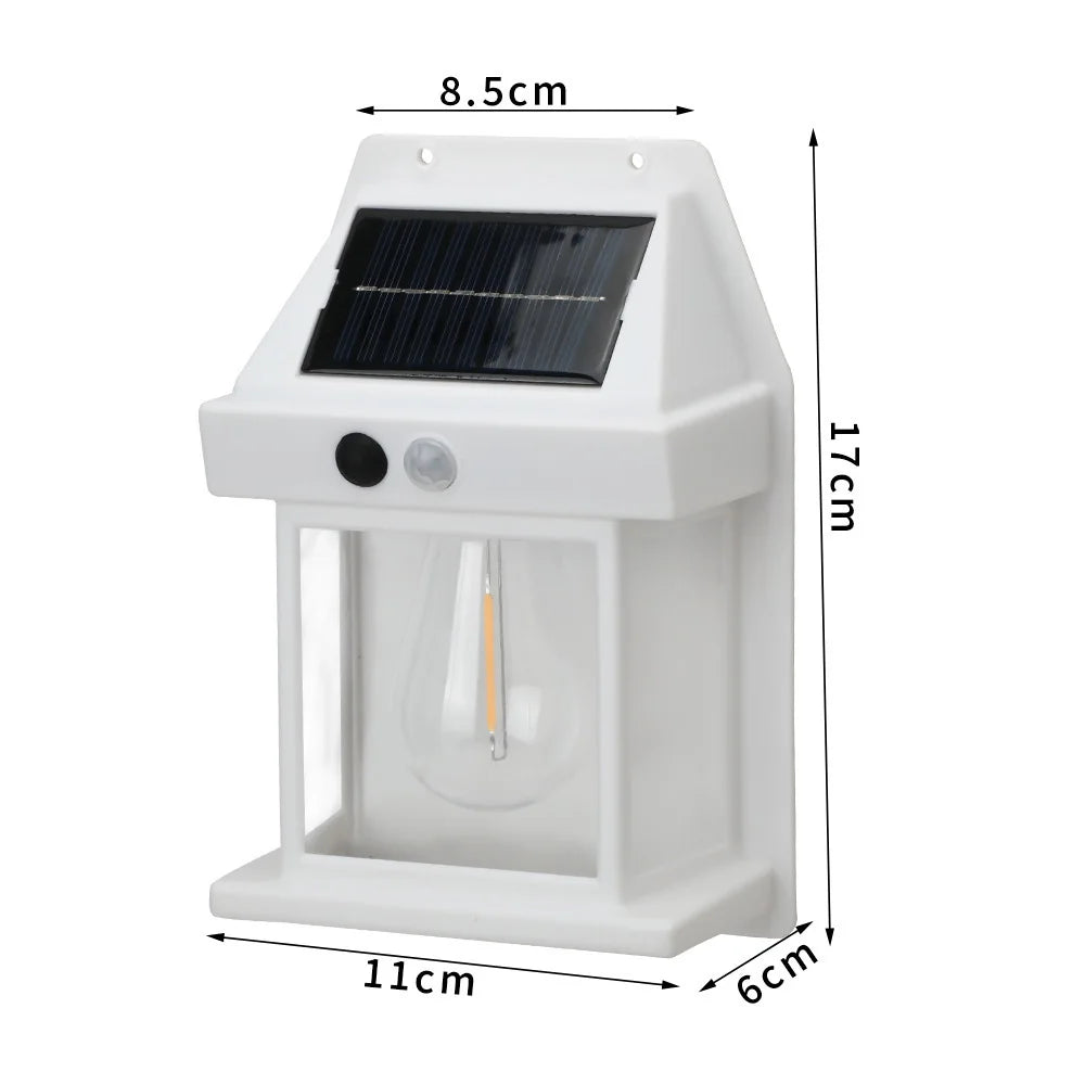 Solar Wall Light Outdoor Waterproof Motion Sensor Lamp Garden Decor Light for Porch Pathway Patio Yard Decorative Lighting