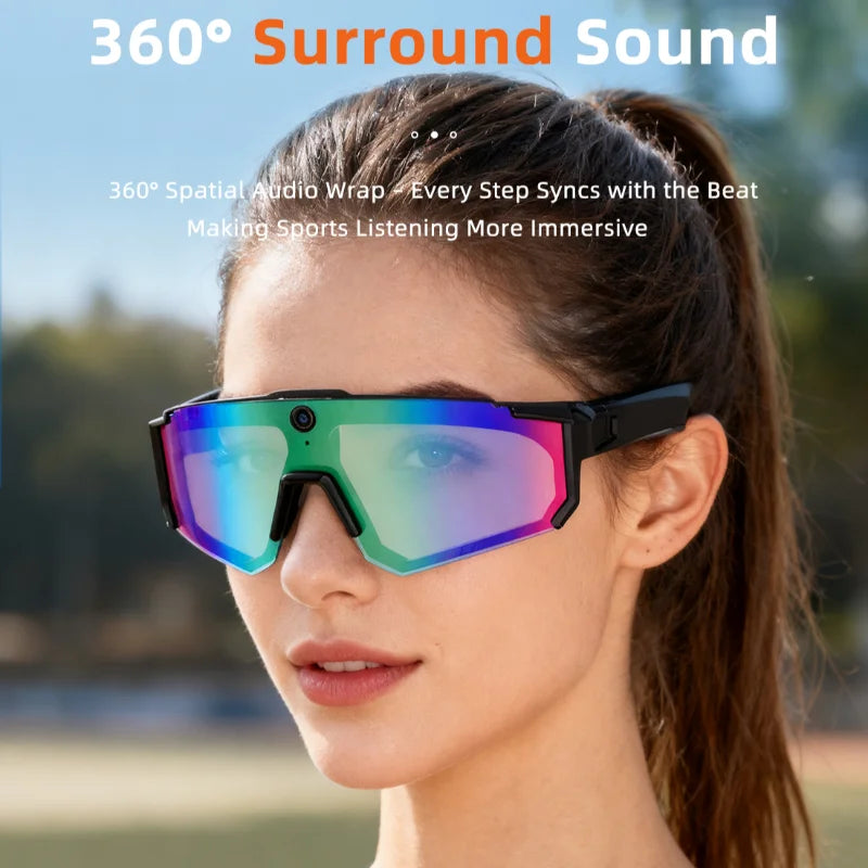4K Camera Bluetooth Polarized Smart Glasses - UV400 Cycling Series Tidesmit