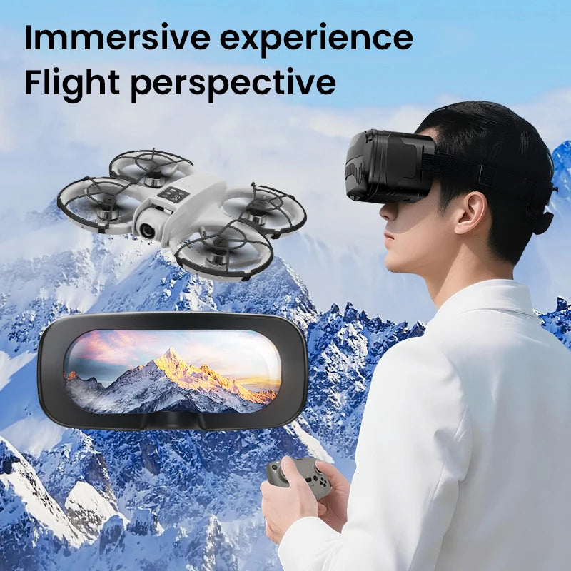 Foldable Camera Drone with HD FPV and Obstacle Avoidance - Gray Tidesmit