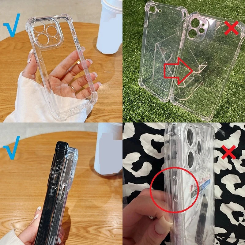 iPhone 16 Pro Max Shockproof Case | Clear Slim Fit Hard Cover Tidesmit