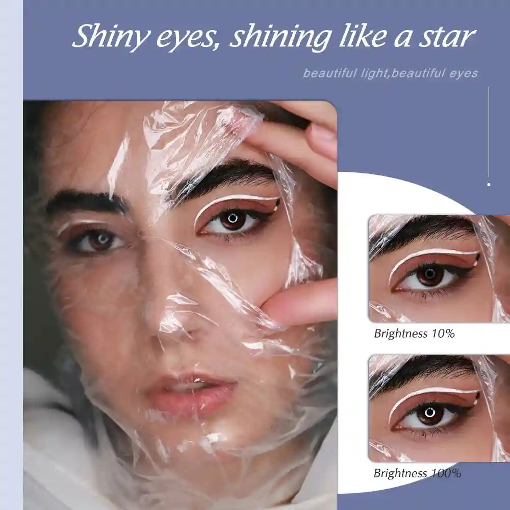 LED halo eye light attachment for makeup, creating a circular reflection in the pupil with adjustable brightness.
