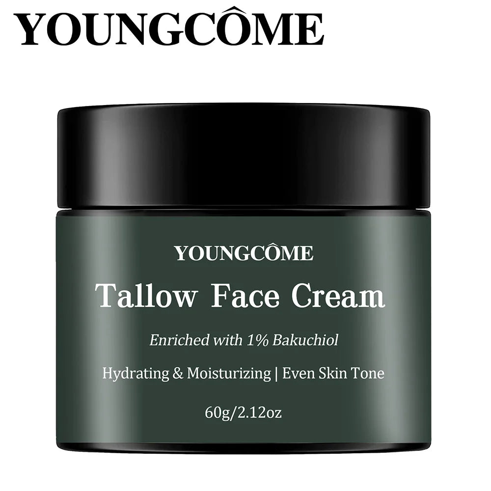  YOUNGCOME Tallow Face Cream Deep Nourish Fade Lines Anti Aging Brighten Improve Dryness Tallow Facial Moisturizing Cream