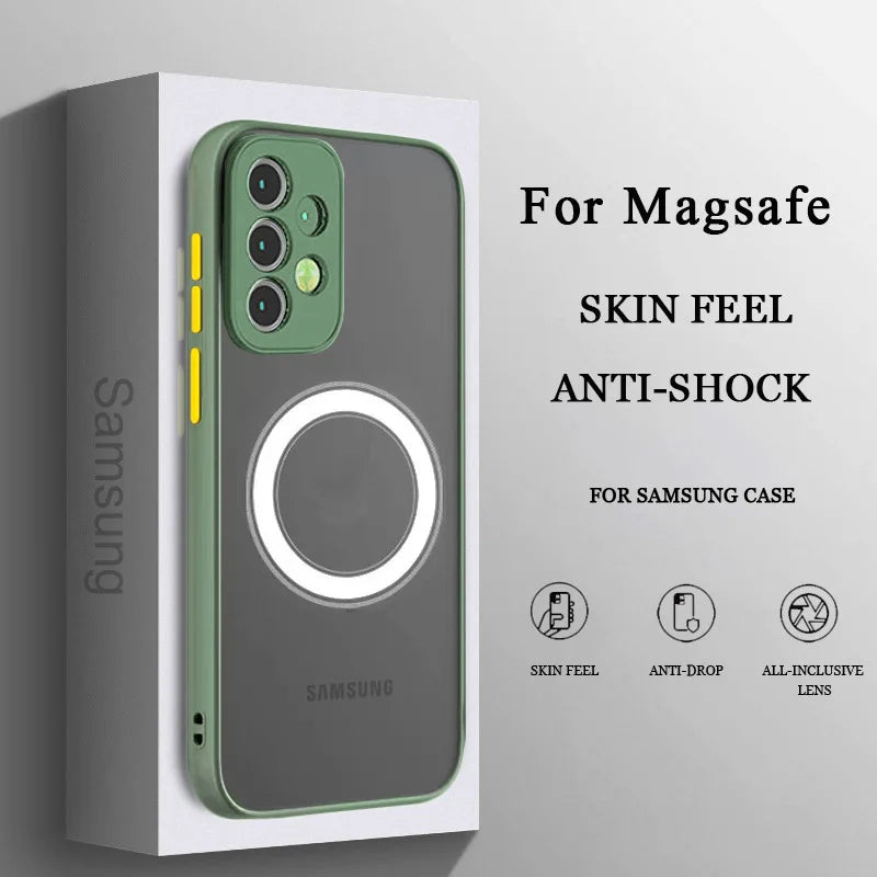 Magnetic MagSafe Case for Samsung Galaxy S24 Ultra - Military-Grade Protection green Tidesmit
