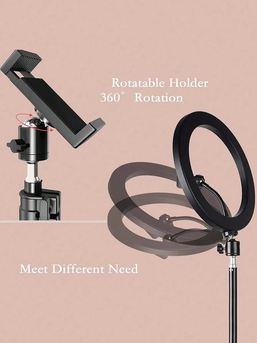 10-Inch LED Ring Light with Tripod Stand - Adjustable Color Temp Tidesmit