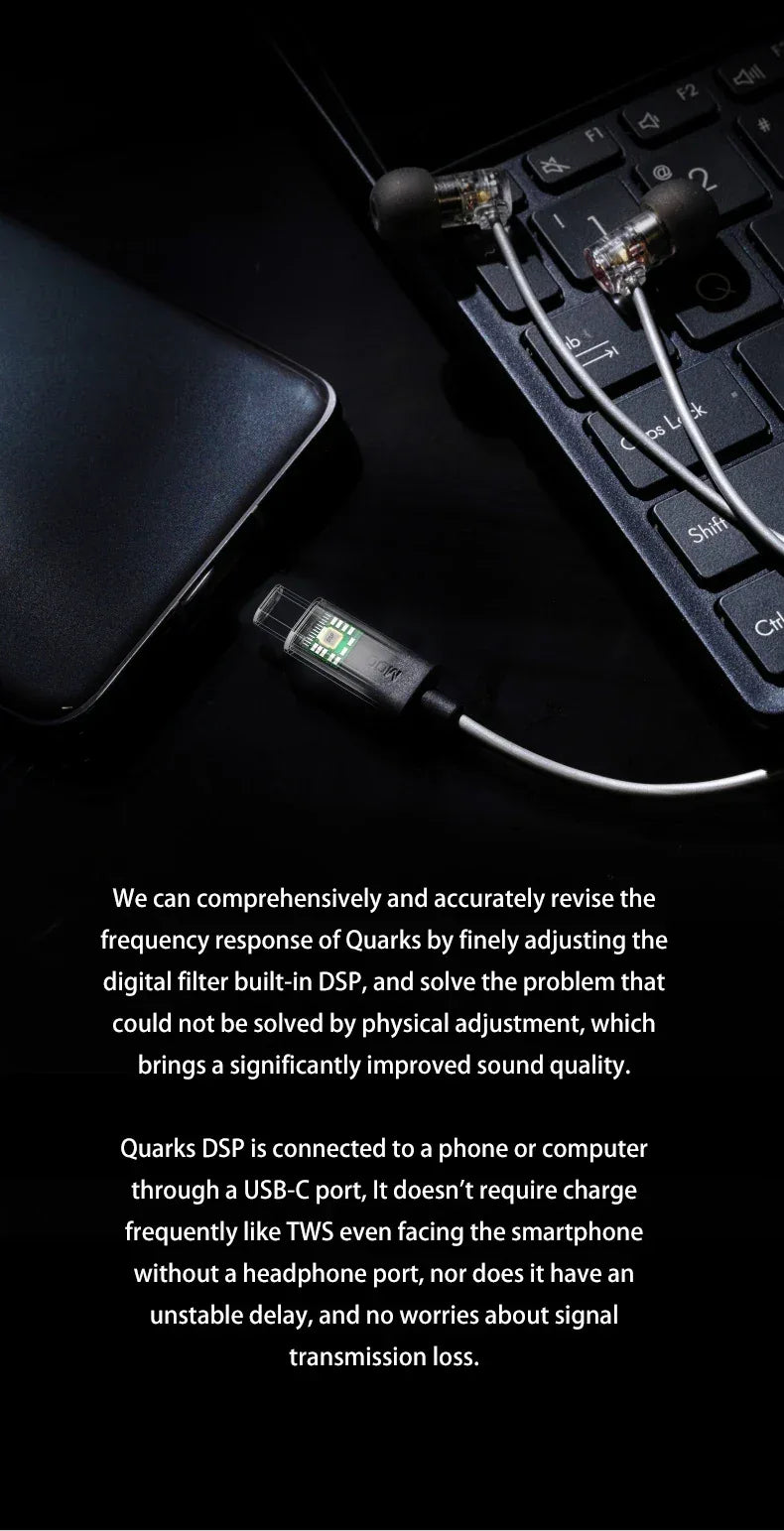 Moondrop Quarks Wired IEMs | Micro Dynamic Driver Earphones | Tidesmit Tidesmit