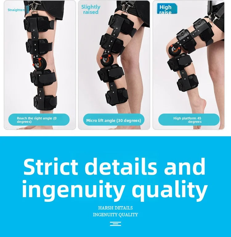 Adjustable Knee Brace Hinged Support Carbon Fiber Stay for Leg Fracture Meniscus Rehabilitation Post Surgery Recovery Breathable
