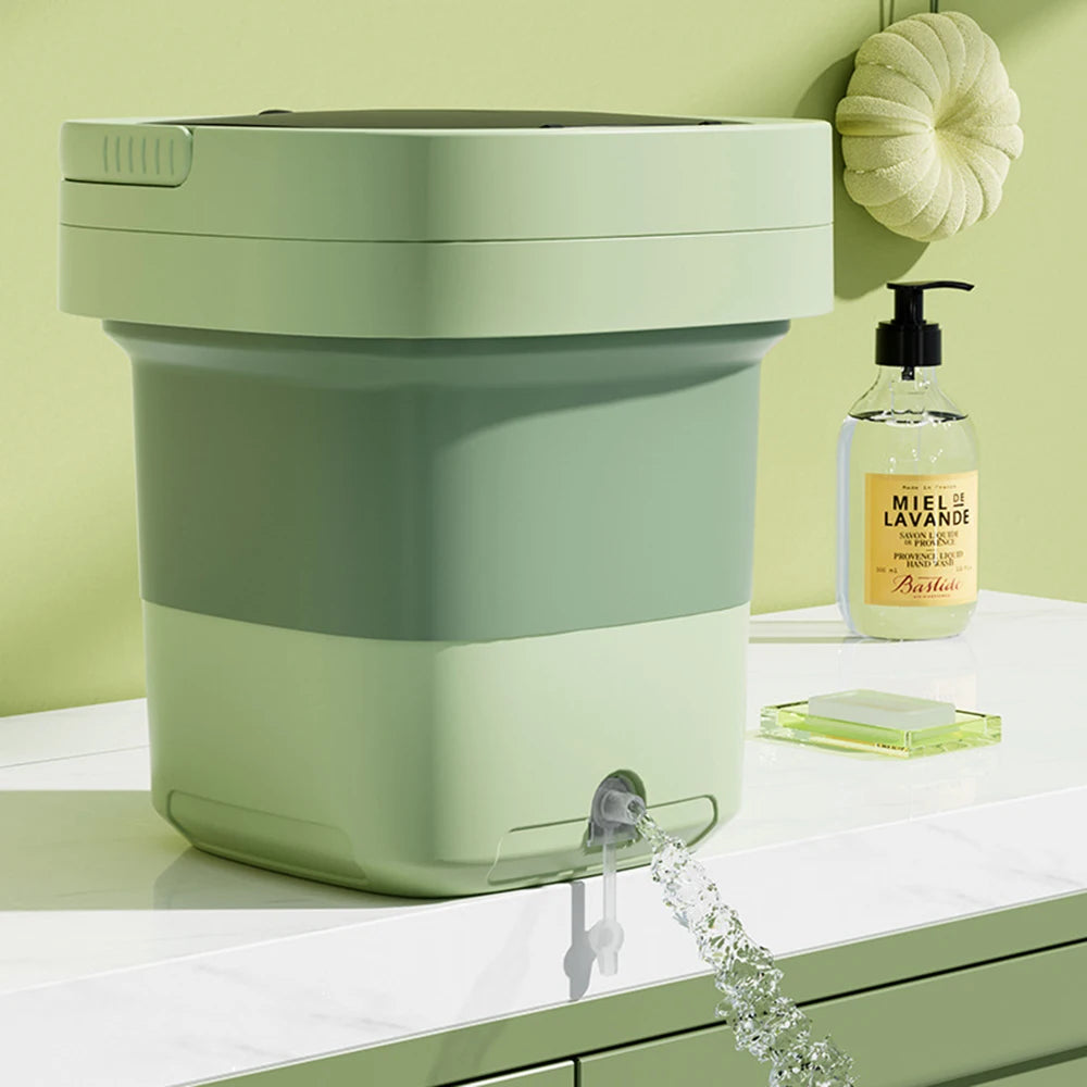 Tidesmit 11L 6L portable mini washing machine with drain basket, perfect for travel, camping, and apartment use