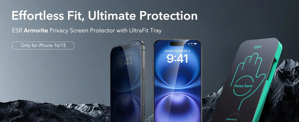 iPhone 16 Tempered Glass Screen Protector 3-Pack Anti-Scratch Film Tidesmit
