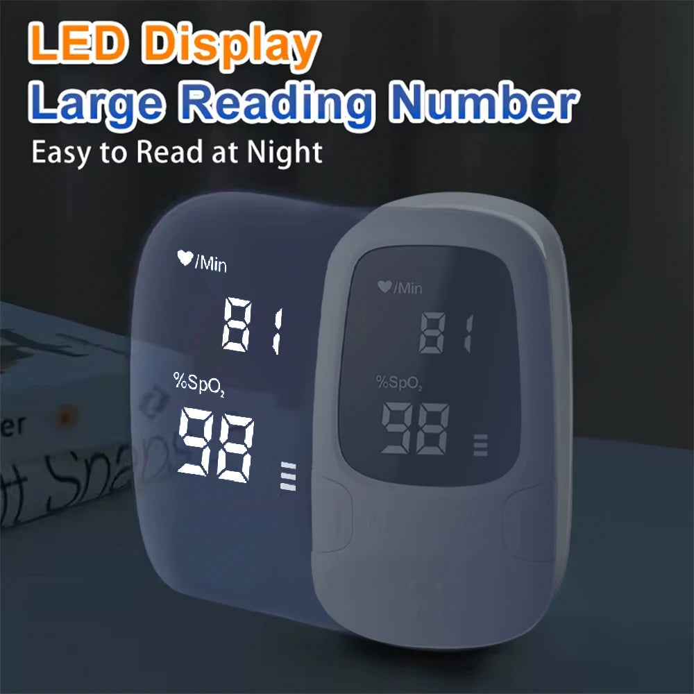 Oximeter Portable Fingertip Pulse Blood Oxygen Saturation Monitor With LED Display Fingertip Oximeter Testing SpO2 Health Care