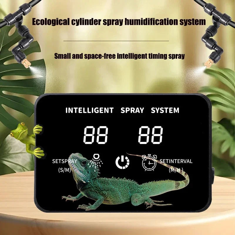 Intelligent Reptile Spray Irrigation Timer System Mist Rainforest Terrariums Automatic Spray Misting Plant Watering System Kit