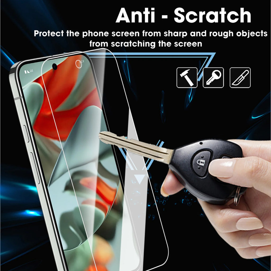 1-3Pcs For Google Pixel 10 9 Pro XL 5G Screen Protector Fingerprint Toughened HD Tempered Glass Dust Free Easy Install Kit Auto - Tidesmit