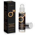 Flatpea Pheromone Cologne for men, long-lasting EDT roll-on perfume oil for attraction in a 10ml glass bottle.