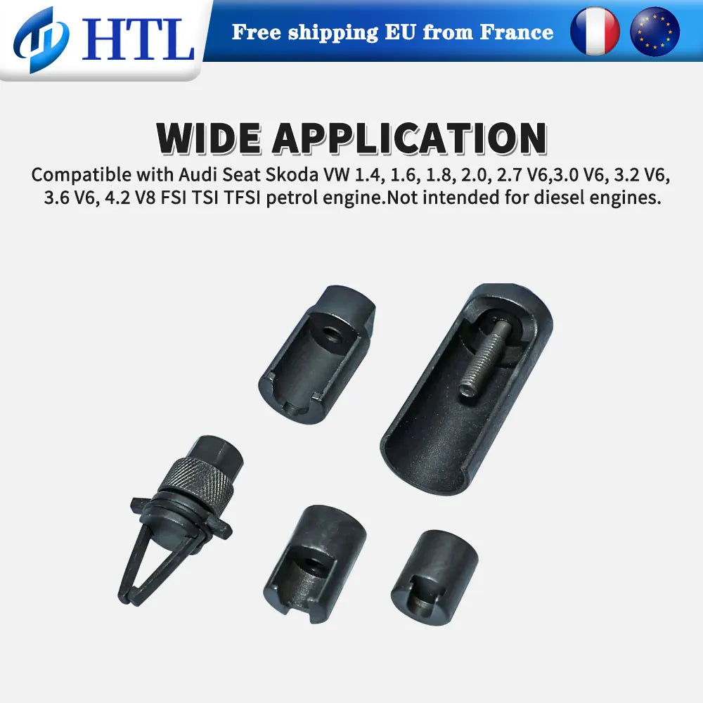 T10133 Fuel Injector Puller Removal Kit Injector Seal Installer Tool For Audi VW Seat Skoda VAG V6 V8 FSI Petrol Engine