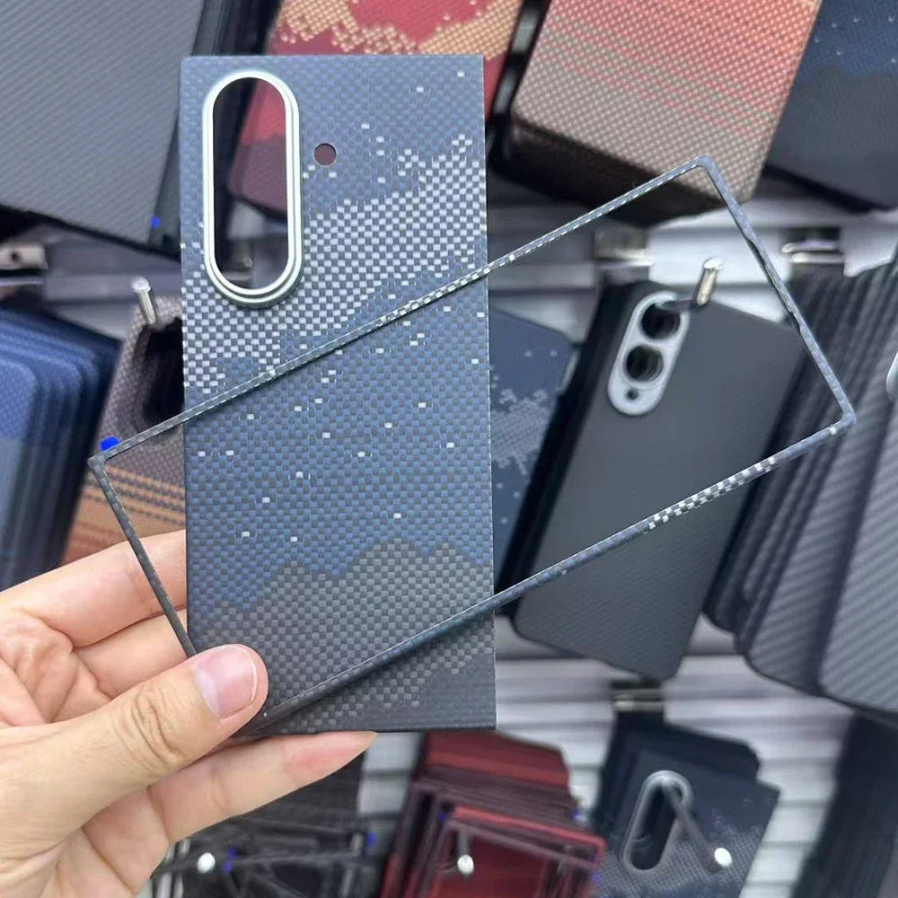 Samsung Galaxy Z Fold 7 Carbon Fiber Case - Slim Magsafe Cover Sky(Mag) Set Galaxy Z Fold7 Tidesmit