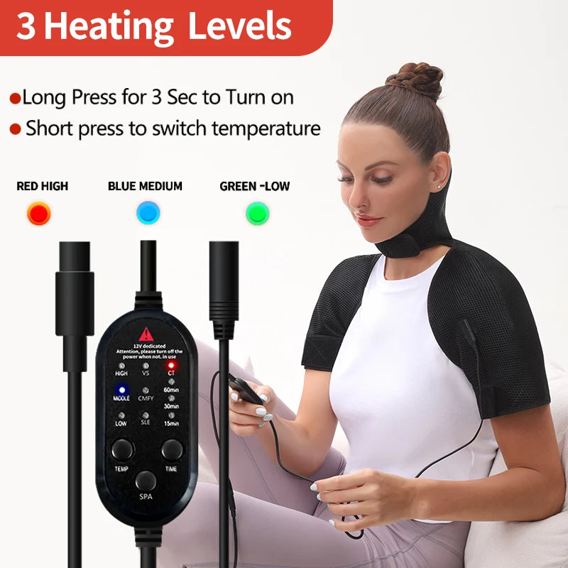 Heated Shoulder and Back Massager - Deep Tissue Muscle Relief Device Back Massage Instrument Tidesmit