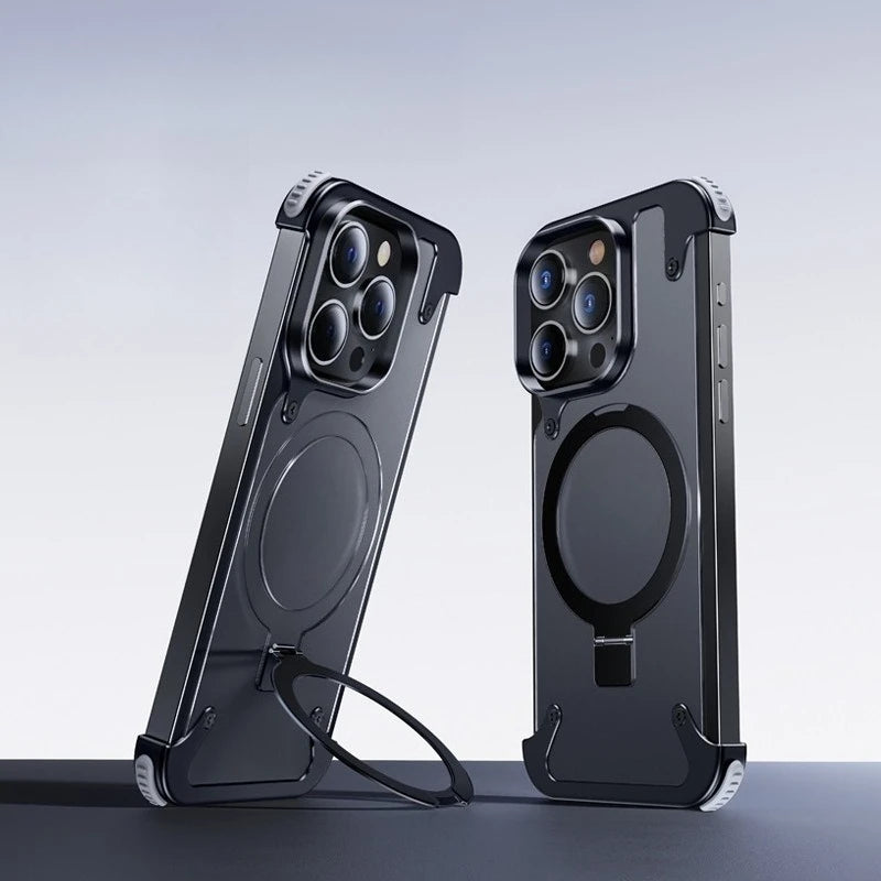 Magnetic iPhone 15 Pro Max Case Aluminum Alloy Shockproof Matte Cover a China Mainland Tidesmit