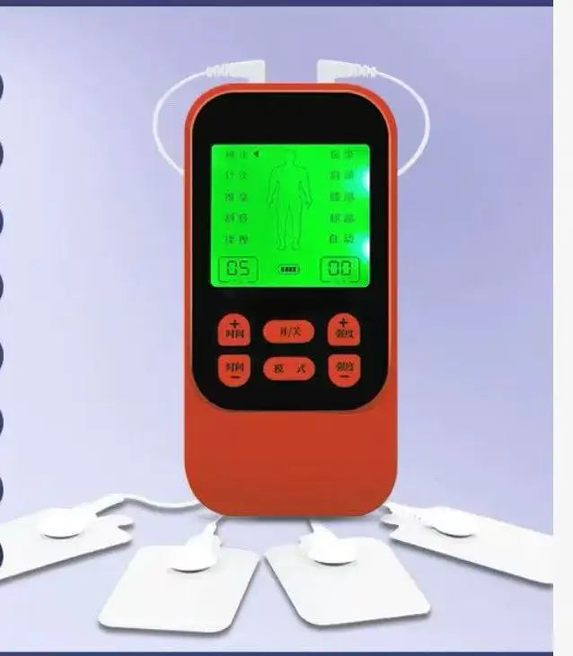Electric Pulse Muscle Stimulator - 10 Mode EMS Device for Muscle Relief Massage Chairs Orange Tidesmit