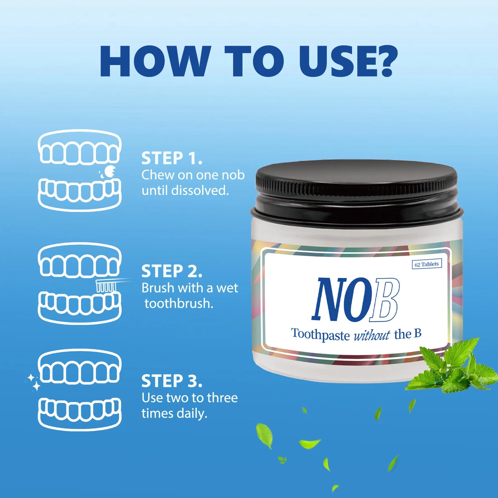 Tidesmit nano hydroxyapatite toothpaste tablets for teeth whitening and enamel strengthening