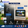 Tuya Smart 4.3 Inch WiFi Peephole Doorbell Camera 120 Degree Wide Angle Door Eye 5000mAh Battery PIR Motion Detector Video Intercom Home Security Camera