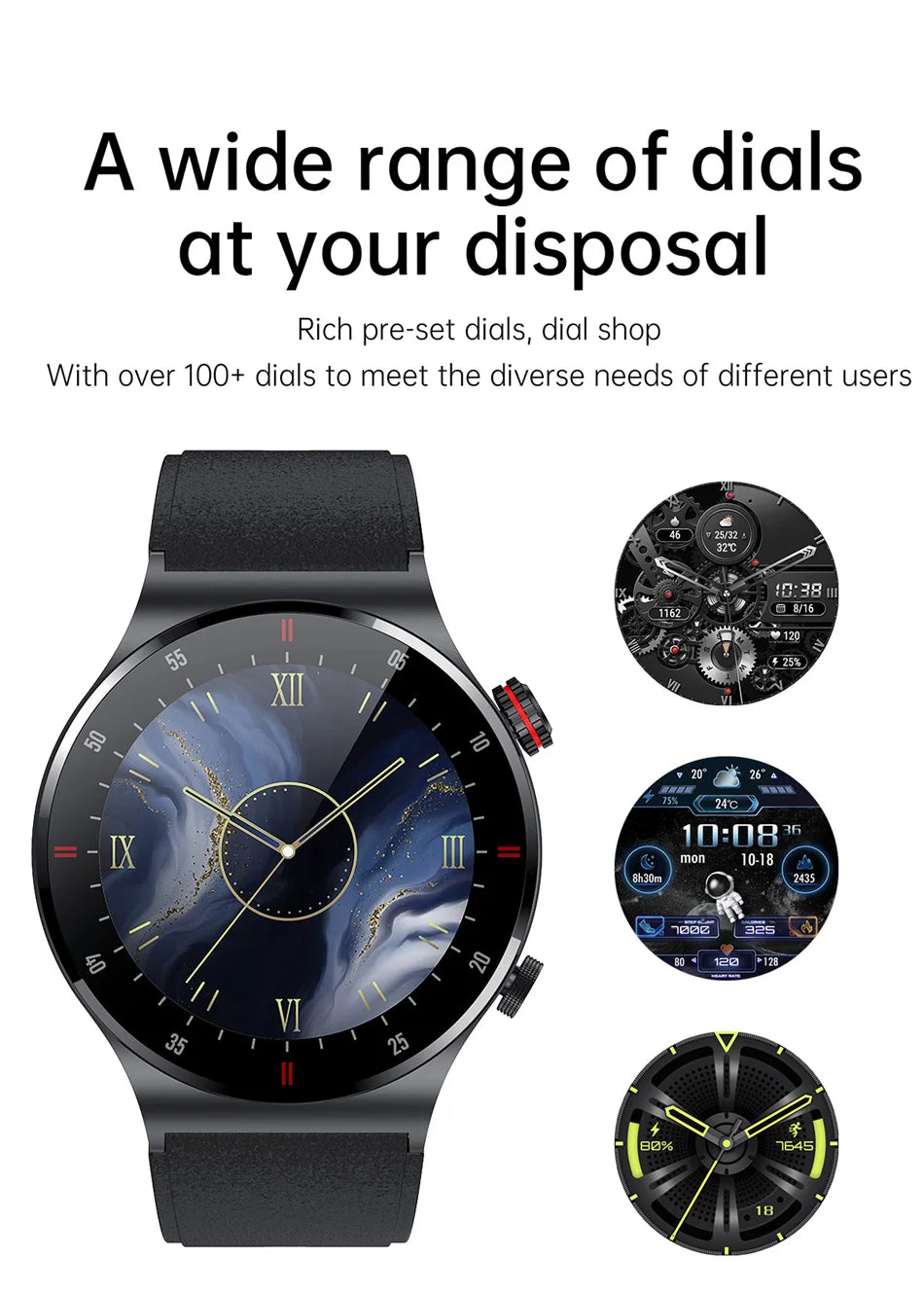 GPS ECG+PPG Bluetooth Call Smart Watch Men 2026 Sports Bracelet NFC Waterproof Custom Watch Face Men SmartWatch For IOS Android
